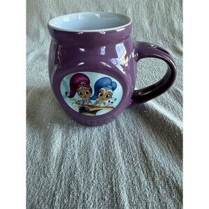 Nickelodeon Shimmer And Shine Mug Coffee Tea Cocoa 16 Ounces Purple Spoon Holder